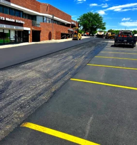 Commercial paving parking lot